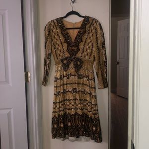 Vintage gold and black dress
